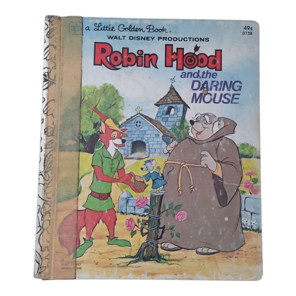 Walt Disney Productions 'Robin Hood and the Daring Mouse' Little Golden Book